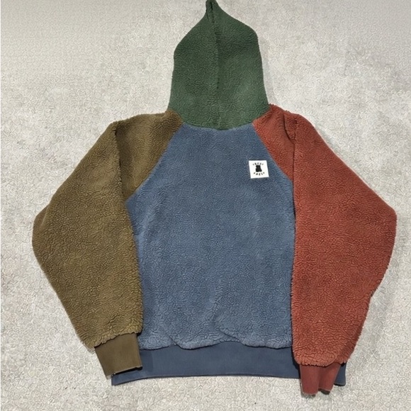 Teddy Fresh Unisex Color Block Sherpa Sweater - Picture 2 of 7